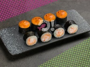 Ролл с креветкой запеченный  Ролл с креветкой запеченный